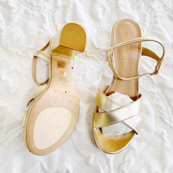 Stuart Weitzman Carmen Platform Sandals Size 12 - Picture 7 of 8